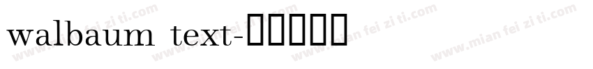 walbaum text字体转换